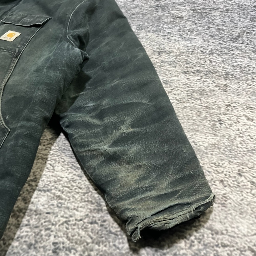 Carhartt Jacket Arctic Chore XXL Green Faded Distressed Workwear Vintage 90s - Picture 6 of 14